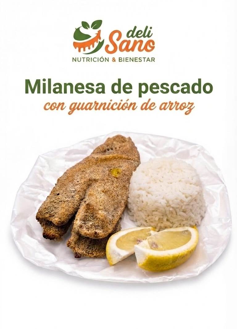 Pescado Milanesa C/Arroz